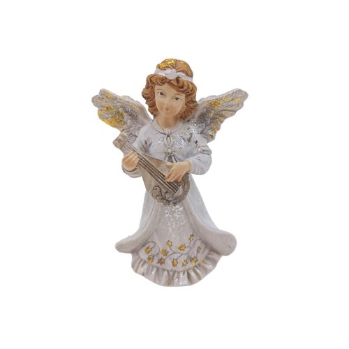 Angyal figura hangszerrel 11cm