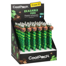   Radírozható golyóstoll, nyomógombos, Cool Pack City Jungle, Minecraft mintás