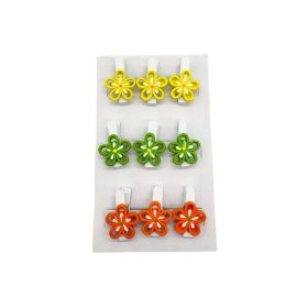 Csipesz dekor Virág 9db-os