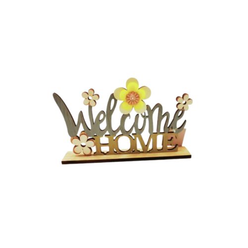 Fa tavaszi dekor felirat "Welcome Home"