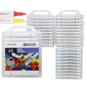 Akril filc dobozban 30db-os kétvégű 60szín