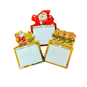 Hűtőmágnes notesz karácsonyi mintával, ceruzával