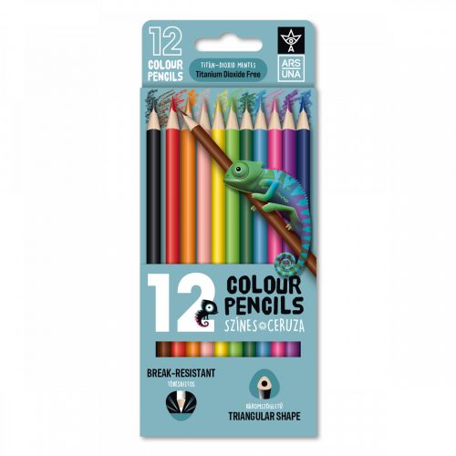 Ars Una 12 színű, háromszögletű színes ceruza készlet