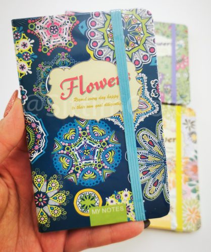 Notesz A/6, virágos