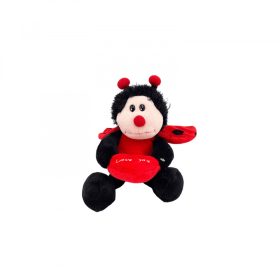 Plüss figura katica szívvel