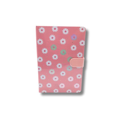 Notesz A/5 mágneses virágos minta 4 színben
