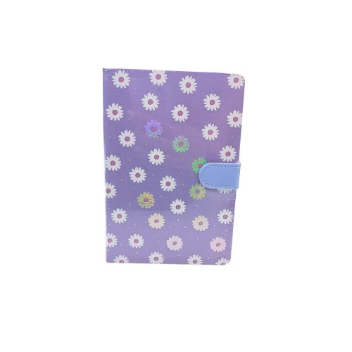 Notesz A/5 mágneses virágos minta 4 színben