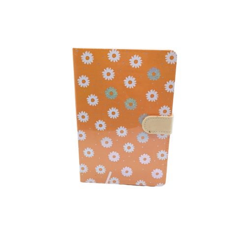 Notesz A/5 mágneses virágos minta 4 színben