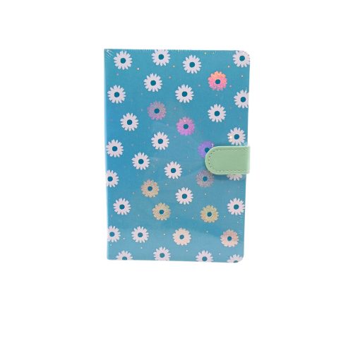 Notesz A/5 mágneses virágos minta 4 színben