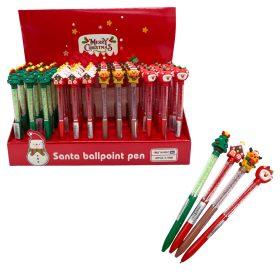 Golyóstoll karácsonyi strasszos csavaros kivitel