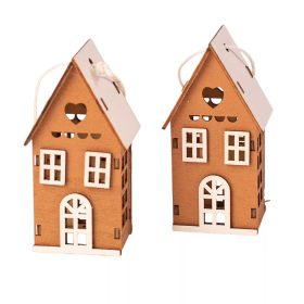 Fa házikó barna 2db-os 7cm
