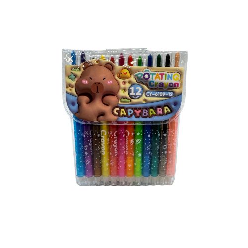 Capybara zsírkréta műanyag tartóban 12db-os