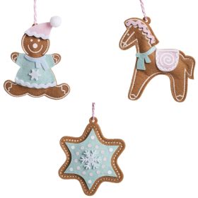 Filc akasztható mézeskalács figurák