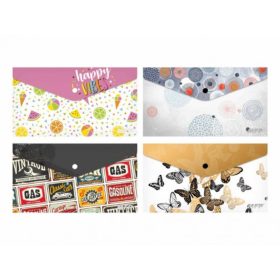 Irattasak patentos DL, LA4, csekk méret, vegyes mintával