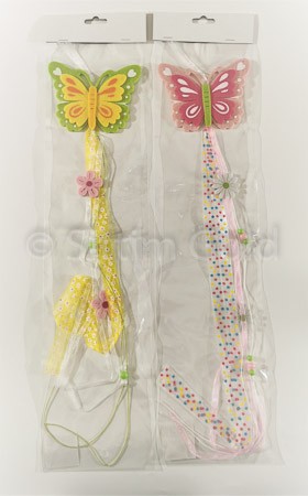 Filc pillangó dekor, több színben, 50cm-es