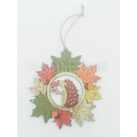 Falevél őszi dekor sünivel 