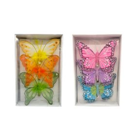 Pillangó dekor 3db-os, vegyes színekben