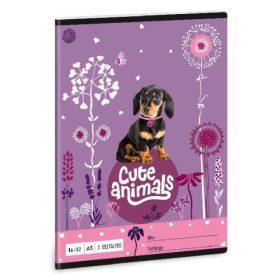   Füzet ARS UNA A/5 32 lapos vonalas 16-32 II. osztályos Cute Animals-Puppy 