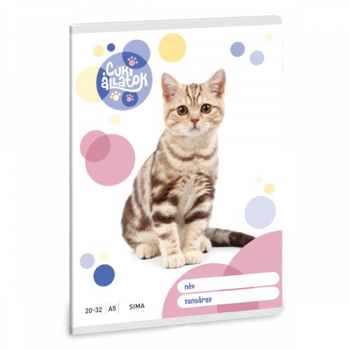 Ars Una Cuki Állatok - Amerikai rövidszőrű macska A/5 sima füzet 20-32