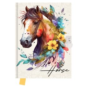 Emlékkönyv lakatos, sima 80 lapos Horse