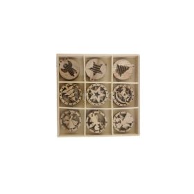 Fa dekoráció 27db-os, angyal és sok egyéb mintával