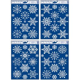 Ablakmatrica csillámos hópihe 30x20 cm