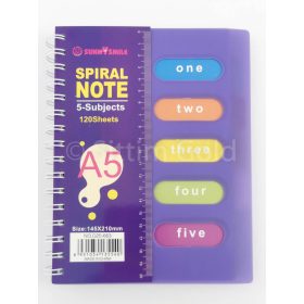 Project Book A/5 vonalas, vegyes színekben