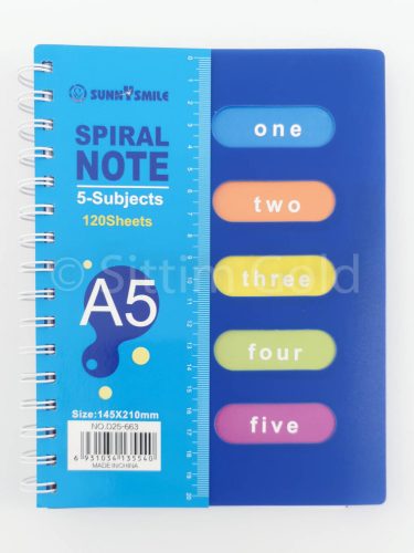 Project Book A/5 vonalas, vegyes színekben