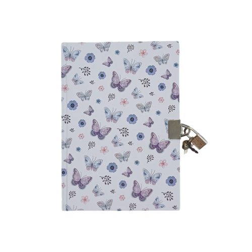 Emlékkönyv lakattal, sima lapok, vegyes minta 