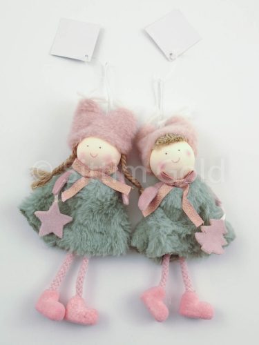 Karácsonyi textil gyerek angyal puha ruhában