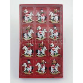 Karácsonyi öntapadó figura 12db-os színes