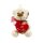 Plüss figura szívvel 20cm