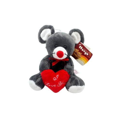 Plüss figura szívvel 20cm