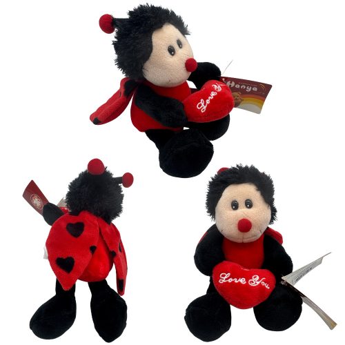 Plüss figura szívvel 20cm