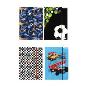 Gumis mappa A/4 foci és autó minta