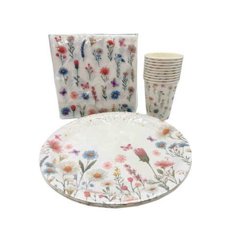 Party szett (tányér 10db,pohár 10db,szalvéta 20db)