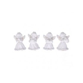 Karácsonyi dekor angyalok 4db-os dobozban