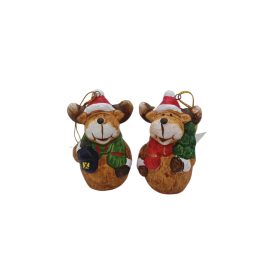 Rénszarvas akaszható karácsnyi figura 6cm