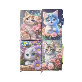 Notesz A/5 vonalas Cica mintákkal 