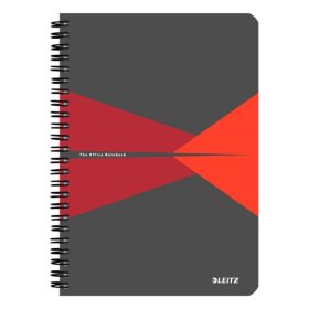   Spirálfüzet vonalas LEITZ Office A/5 90 lapos PP borítóval piros