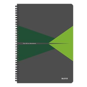   Spirálfüzet vonalas LEITZ Office A/5 90 lapos PP borítóval zöld