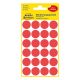 Etikett AVERY 3004 jelölőpont 18mm piros 96 darabos