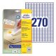 Etikett AVERY L4730REV-25 17,8x10mm visszaszedhető 6750 címke/doboz 25 ív/doboz