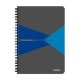 Spirálfüzet vonalas LEITZ Office A/5 90 lapos karton borítóval kék