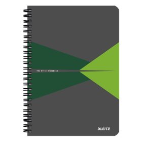   Spirálfüzet vonalas LEITZ Office A/5 90 lapos karton borítóval zöld