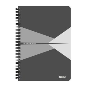   Spirálfüzet vonalas LEITZ Office A/5 90 lapos karton borítóval szürke