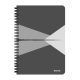 Spirálfüzet vonalas LEITZ Office A/5 90 lapos karton borítóval szürke