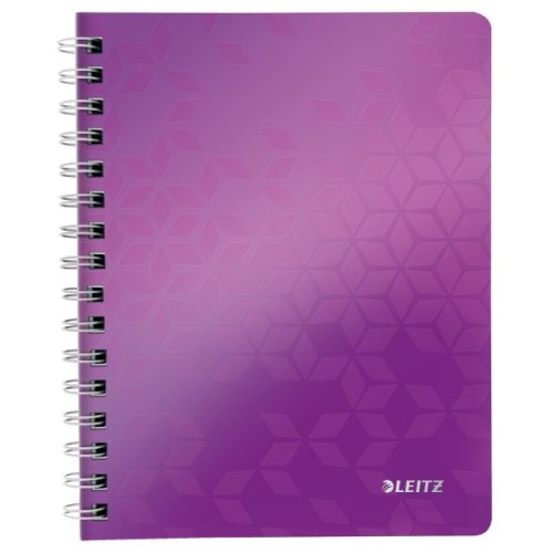 Spirálfüzet vonalas LEITZ Wow A/5 80 lapos lila