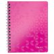 Spirálfüzet vonalas LEITZ Wow A/5 80 lapos rózsaszín