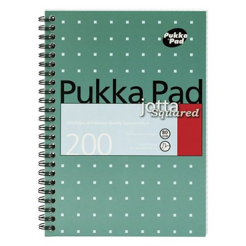 Spirálfüzet kockás PUKKA PAD A/4 200 lapos Metallic türkiz